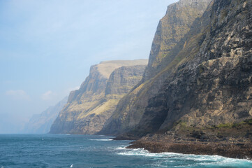 Fototapeta na wymiar Amazing view in Faroe Islands (Denmark, Europe). Beautiful Panoramic Scene Of Nordic Islands
