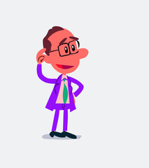 Thoughtful businessman scratching his head
