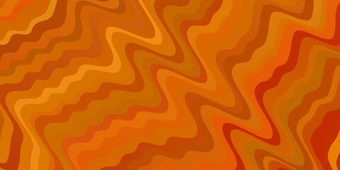 Light Orange vector template with curves. Colorful abstract illustration with gradient curves. Pattern for booklets, leaflets.