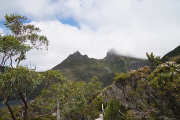 clouds over the mountains