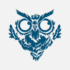 Obraz premium Vintage owl mascot colorful concept in vintage style isolated illustration. - Vector