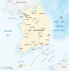 vector map of the Republic of Korea