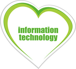 Text information technology. Business concept