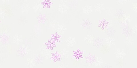 Light pink, yellow vector natural backdrop with flowers.
