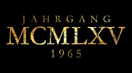 Jahrgang MCMLXV 1965 Römisch (Vintage Gold)