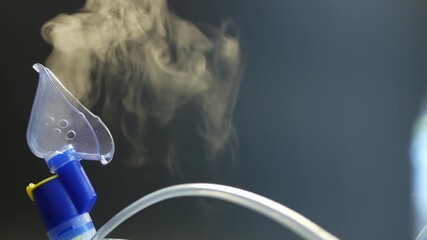 Oxygen mask of nebulizer, medical equipment for pneumonia, covid, sars and bronchitis treatment....