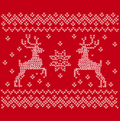 Fototapeta na wymiar christmas greeting card, deer, winter, celebration, new year 