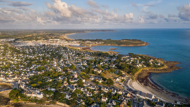city border by the sea, arzon, morbihan