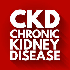 Naklejka premium CKD - Chronic Kidney Disease acronym, medical concept background
