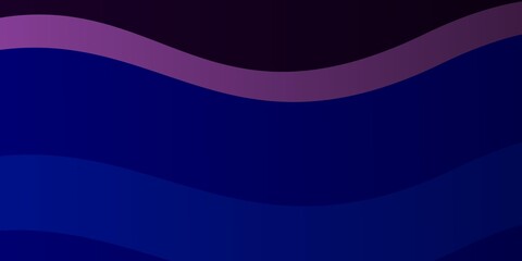 Dark Pink, Blue vector backdrop with bent lines. Colorful abstract illustration with gradient curves. Template for cellphones.