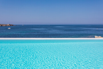 Swimming pool in front of the sea