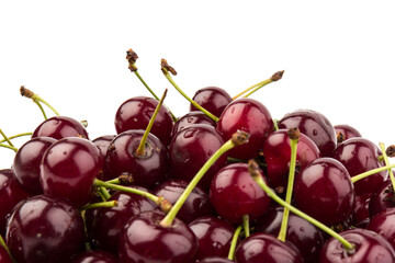 Сherry berries isolated on white background. With clipping path.