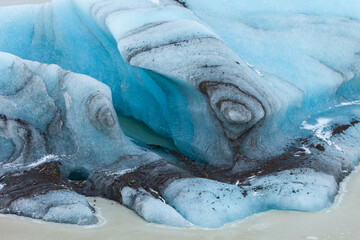 Obraz premium Svinafellsjokull glacier, Skaftafell National Park, Southern Iceland, Iceland, Europe