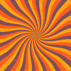 old wavy background with rays from the center. Vintage multicolor