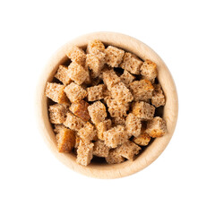 Homemade Rye Bread Croutons, Crispy Bread Cubes, Dry Rye Crumbs