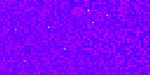 Light Purple, Pink vector pattern with spheres. Abstract decorative design in gradient style with bubbles. Design for your commercials.