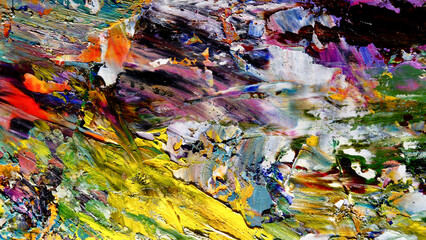 Colorful abstract background wallpaper. Modern motif visual art.  Mixtures of oil paint. Trendy...