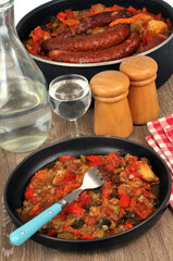 Ratatouille servie dans une assiette en gros plan