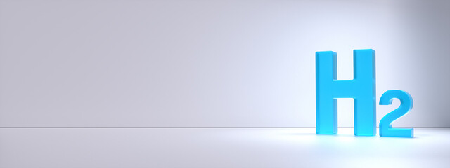 Blue Hydrogen filling H2 Gas Pump station icon isolated on background - H2 energy concept