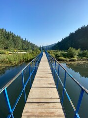 Bozcaarmut lake national park in Bilecik Turkey on an early summer morning