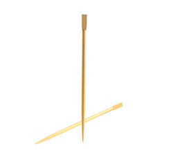 Luxury golden chopsticks isolated on white background. 3D render