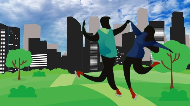 屋外で素敵な彼女とダンスをしよう
Let's dance with her lovely outdoors