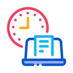 report deadline icon vector. report deadline sign. color symbol illustration