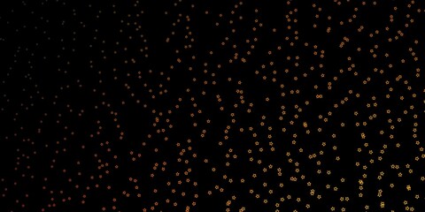 Dark Orange vector background with small and big stars. Decorative illustration with stars on abstract template. Pattern for wrapping gifts.