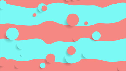Bright abstract circles and waves minimal background