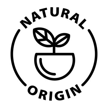 natural origin outline black vector icon
