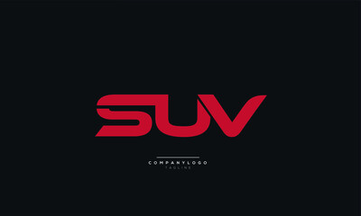 SUV Letter Business Logo Design Alphabet Icon Vector Symbol