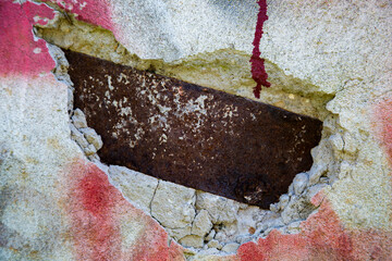 old rusty metal plate