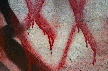 red paint on wall