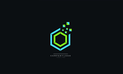 Abstract hexagon logo design vector