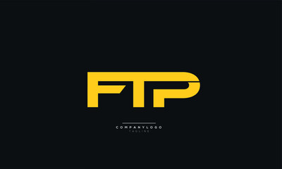 Obraz premium FTP Letter Business Logo Design Alphabet Icon Vector Symbol