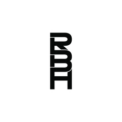 rbh letter original monogram logo design