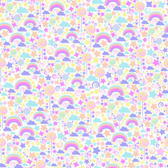 Fototapeta premium Unicorns, vector, pattern, childish pattern
