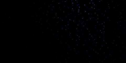 Dark BLUE vector background with small and big stars. Shining colorful illustration with small and big stars. Pattern for websites, landing pages.