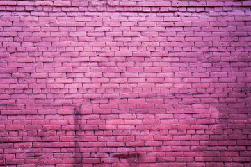 Naklejka na ściany i meble Pink brick wall background