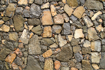 Volcanic stone wall