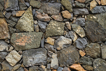 Old volcanic rocks wall