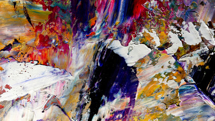 Colorful abstract background wallpaper. Modern motif visual art.  Mixtures of oil paint. Trendy...
