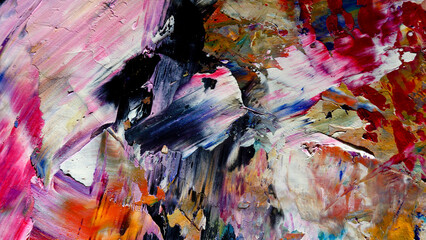 Colorful abstract background wallpaper. Modern motif visual art.  Mixtures of oil paint. Trendy...