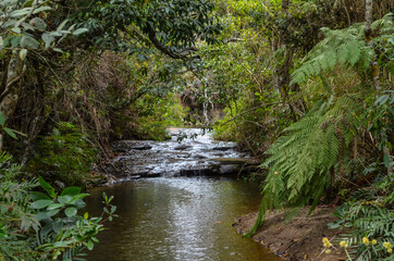 River on the rocks, near Carancas city in Brazil.