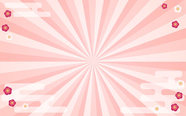 背景素材：キラキラした集中線の背景とエ霞の背景イラスト