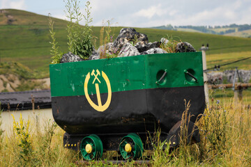 mine cart full of coal