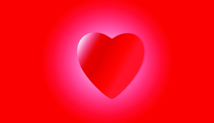 red heart abstract background.