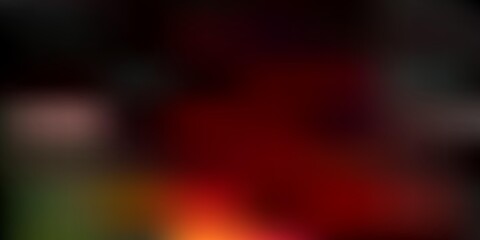 Dark green, red vector abstract blur pattern.