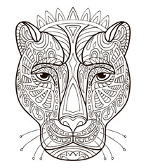 Pantera coloring vector © alinart