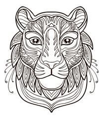 Tigre coloring vector